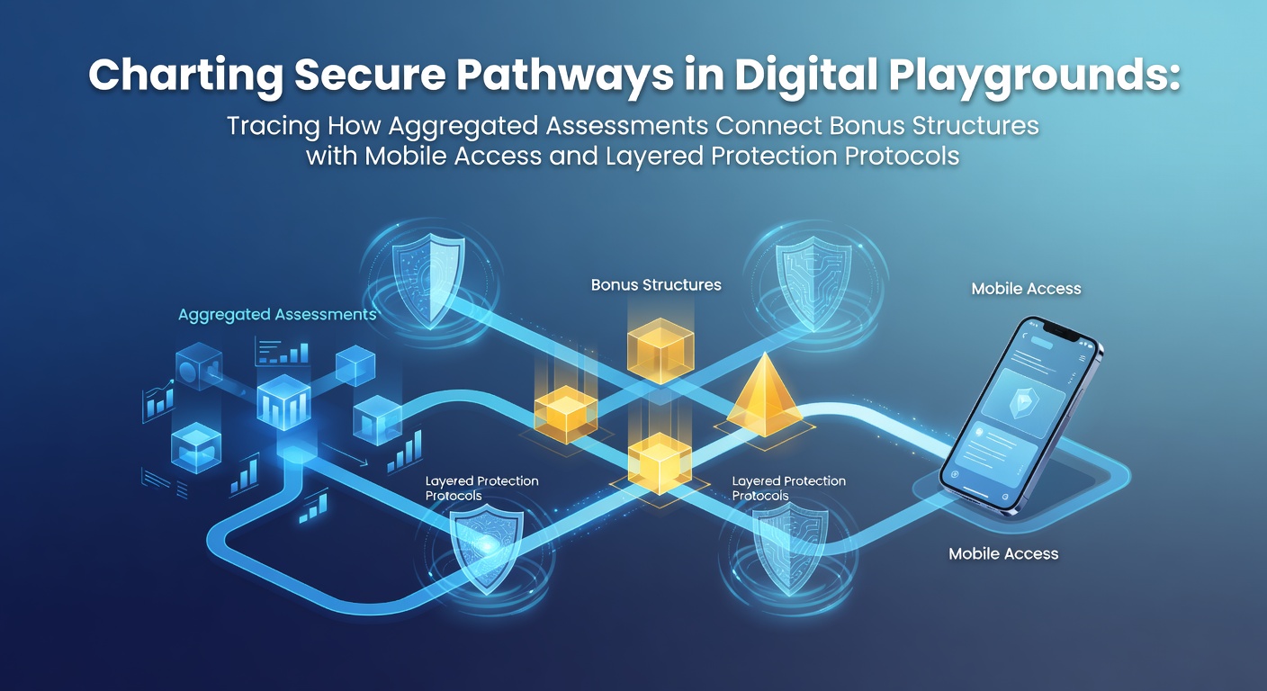 Illustration of secure pathways connecting assessments, bonuses, and mobile protections in digital gaming