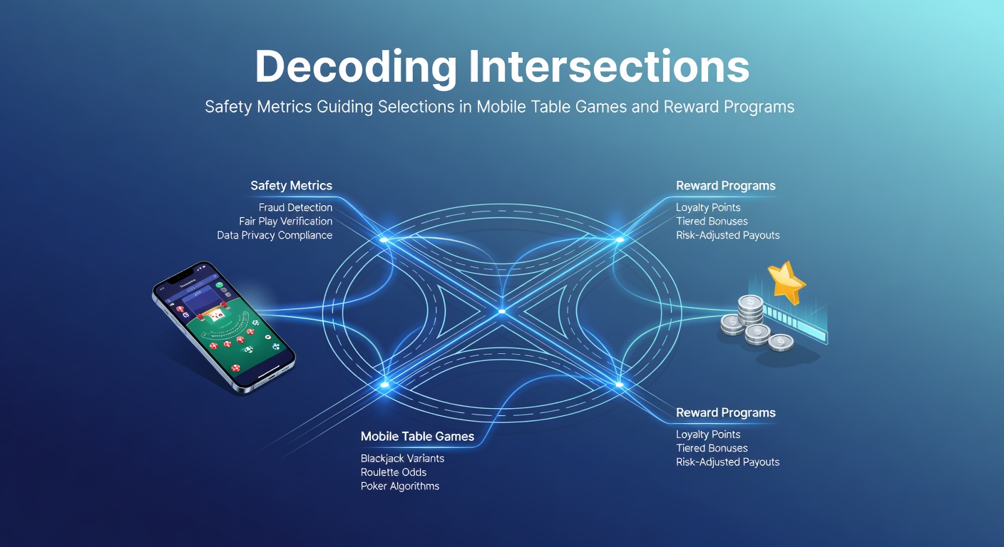 Mobile table game interface displaying safety certification badges and reward program integration on a smartphone screen