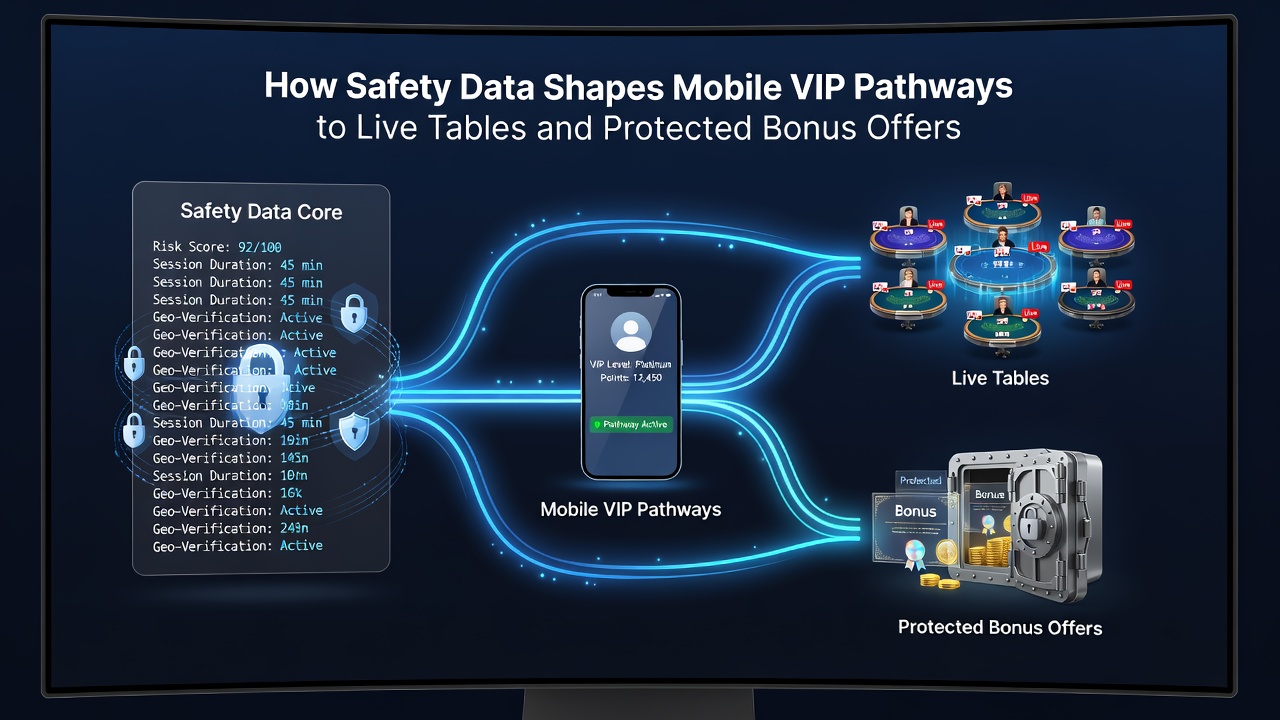 Data visualization showing protected bonus structures linked to verified mobile VIP pathways