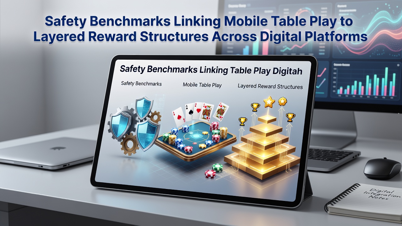 Mobile table gaming interface displaying secure live dealer connections alongside integrated reward tracking dashboards on digital platforms